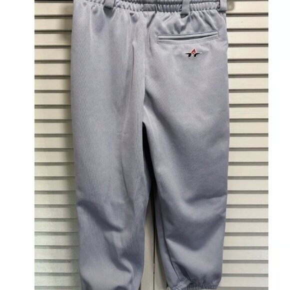 Allison Athletic Youth Baseball Pants Gray Size Small Logo Elastic/Tie Waist - Picture 3 of 8